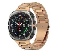 MoKo Metal Strap Compatible with Samsung Galaxy Watch Ultra Strap 47mm (2024) for Men Women, Stainless Steel Replacement Watch Band for Samsung Galaxy Watch 7 Ultra Strap, Rose Gold