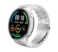MoKo Metal Strap Compatible With Xiaomi Watch S4 Sport/S3/2/2 Pro/S2/S1/S1 Pro/S1 Active/Mi Watch Color/Color 2, 22mm Stainless Steel Replacement Band, Silver