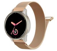 MoKo Metal Watch Band Compatible with Garmin Venu 4 41mm/3S/2S; Vivoactive 4S; Forerunner 265S/255S, 18mm Stainless Steel Mesh Replacement Strap Quick Release Wristband for Men Women, Rose Gold