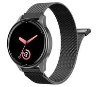 MoKo Metal Watch Band Compatible with Garmin Venu, Garmin Vivoactive 6/5/3, Forerunner 570 42mm/55/245/645, 20mm Stainless Steel Mesh Replacement Strap Quick Release Wristband for Men Women, Black