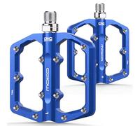 MoKo Mountain Bike & MTB Pedals, Lightweight CNC Machined Aluminium Bicycle Pedals with 24 Replaceable Steel Pins & 3 Sealed Bearings, 9/16" Fits Road/City/BMX/E-Bike
