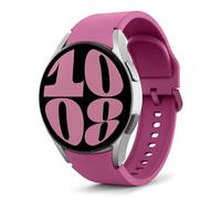 MoKo No Gap Strap Compatible with Samsung Galaxy Watch 7 FE 6 5 4 Strap 40mm 44mm/Watch 6 4 Classic 43mm 47mm 42mm 46mm/5 Pro 45mm, 20mm Soft Silicone Sport Band for Men Women, Wine Red