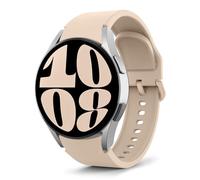 MoKo No Gap Strap Compatible with Samsung Galaxy Watch 7 FE 6 5 4 Strap 40mm 44mm/Watch 6 4 Classic 43mm 47mm 42mm 46mm/5 Pro 45mm, 20mm Soft Silicone Sport Band for Men Women, Light Pink