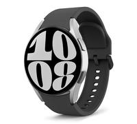 MoKo No Gap Strap Compatible with Samsung Galaxy Watch 7 FE 6 5 4 Strap 40mm 44mm/Watch 6 4 Classic 43mm 47mm 42mm 46mm/5 Pro 45mm, 20mm Soft Silicone Sport Band for Men Women, Black