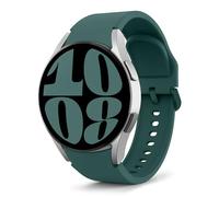 MoKo No Gap Strap Compatible with Samsung Galaxy Watch 7 FE 6 5 4 Strap 40mm 44mm/Watch 6 4 Classic 43mm 47mm 42mm 46mm/5 Pro 45mm, 20mm Soft Silicone Sport Band for Men Women, Dark Green