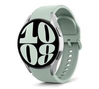 MoKo No Gap Strap Compatible with Samsung Galaxy Watch 7 FE 6 5 4 Strap 40mm 44mm/Watch 6 4 Classic 43mm 47mm 42mm 46mm/5 Pro 45mm, 20mm Soft Silicone Sport Band for Men Women, Light Green