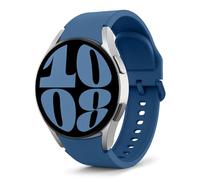 MoKo No Gap Strap Compatible with Samsung Galaxy Watch 7 FE 6 5 4 Strap 40mm 44mm/Watch 6 4 Classic 43mm 47mm 42mm 46mm/5 Pro 45mm, 20mm Soft Silicone Sport Band for Men Women, Dark Blue