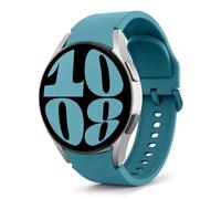 MoKo No Gap Strap Compatible with Samsung Galaxy Watch 7 FE 6 5 4 Strap 40mm 44mm/Watch 6 4 Classic 43mm 47mm 42mm 46mm/5 Pro 45mm, 20mm Soft Silicone Sport Band for Men Women, Blue
