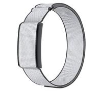 MoKo Nylon Loop Compatible with Amazfit Helio Strap Band, Soft Bicep Band Breathable Sport Wristband, Hook & Loop Armband with Top Cover Design, Galaxy Gray