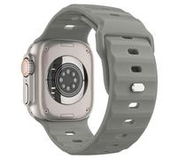 MoKo Ocean Band Compatible with Apple Watch Ultra 2 Band Strap 49mm 45mm 44mm 42mm for Men Women,Outdoor Silicone Replacement Sport Strap Wrist band for iWatch Series 9 8 7 6 5 4 3 SE Ultra 2 1, Stone