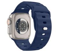 MoKo Ocean Band Compatible with Apple Watch Ultra 2 Strap 49mm 46mm 45mm 44mm 42mm for Men Women,Silicone Replacement Strap Wrist band for iWatch Series 10 9 8 7 6 5 4 SE Ultra 2,MidnightBlue