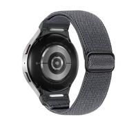 MoKo One Click Elastic Nylon Strap Compatible with Samsung Galaxy Watch 7 6 5 4 FE Strap 40mm 44mm/6 4 Classic 43mm 47mm 42mm 46mm/5 Pro 45mm, No Gap Elastic Sport Band for Women Men, Dark Gray