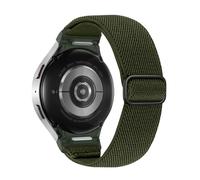 MoKo One Click Elastic Nylon Strap Compatible with Samsung Galaxy Watch 7 6 5 4 FE Strap 40mm 44mm/6 4 Classic 43mm 47mm 42mm 46mm/5 Pro 45mm, No Gap Elastic Sport Band for Women Men, Army Green