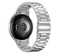 MoKo One Click Metal Strap Compatible with Samsung Galaxy Watch 7 6 5 4 FE Strap 40mm 44mm/6 4 Classic 43mm 47mm 42mm 46mm/5 Pro 45mm, No Gap Business Stainless Steel Band for Men Women, Titanium