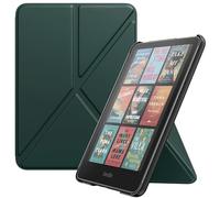 MoKo Origami Case for All-New 7" Kindle Paperwhite 12th Generation 2024 and Kindle Colorsoft 2024/2025, Durable Origami Shell Stand Case, Magnetic PC Back Cover, Not fit Kobo, Midnight Green