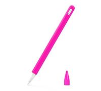 MoKo Pencil Case Compatible with Apple Pencil 2nd Gen, [2 Pieces] Silicone Pencil Holder Sleeve and Nib Cover, Protective Pencil Cover for Apple Pencil 2nd Generation, Pitaya Red
