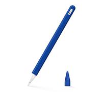 MoKo Pencil Case Compatible with Apple Pencil 2nd Gen, [2 Pieces] Silicone Pencil Holder Sleeve and Nib Cover, Protective Pencil Cover for Apple Pencil 2nd Generation, Dark Blue