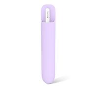 MoKo Pencil Case Holder, Reusable Adhesive Silicone Pencil Protected Sleeve Compatible with Apple Pencil Pro/ (USB-C)/ 1st/ 2nd Generation, Similarly Sized Styluses Accessories,Lavender Purple
