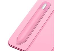 MoKo Pencil Holder Sticker Fit Apple Pencil Pro, Apple Pencil (USB-C), Apple Pencil 1st/2nd Generation, Elastic Pencil Pocket Pouch Adhesive Sleeve Attached to iPad Case for Stylus Pens, Flowers Pink