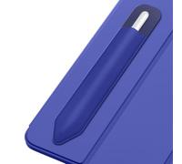 MoKo Pencil Holder Sticker Fit Apple Pencil Pro, Apple Pencil (USB-C), Apple Pencil 1st/2nd Generation, Elastic Pencil Pocket Pouch Adhesive Sleeve Attached to iPad for Stylus Pens, Navy Blue