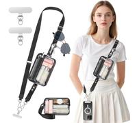 MoKo Phone Strap Crossbody with Detachable Clear Wallet