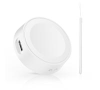 MoKo Portable Charger for Apple Watch, Magnetic Charger Adapter for iWatch Series 10 9 8 7 6 5 4 3 2 1, SE, SE2, Ultra, Ultra2, 5V/1A Fast Charging Dock with USB-C Port and Anti-loss Lanyard, White