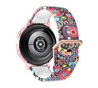 MoKo Print Strap Compatible with Samsung Galaxy Watch 7 FE 6 5 4 Strap 40mm 44mm/6 4 Classic 43mm 47mm 42mm 46mm/5 Pro 45mm/3 41mm/Active 2, 20mm Silicone Printed Pattern Band, Colorful Jellyfish