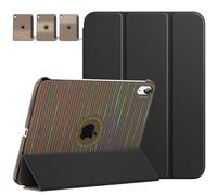 MoKo PrisVibe Case for iPad (A16) 11th Generation 11 Inch 2025,iPad 10th Generation 10.9 Inch 2022,Slim Stand Hard PC Translucent Back Shell Smart Cover,Support Touch ID, Iridescent Black