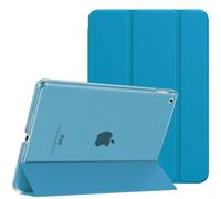 MoKo Protective Case Compatible with New iPad 9th/8th/7th Generation (2021/2020/2019), Tablet Case with Stand Matte Back Auto Sleep/Wake Function for iPad 10.2 Inch, Port Blue