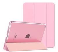MoKo Protective Case Compatible with New iPad 9th/8th/7th Generation (2021/2020/2019), Tablet Case with Stand Matte Back Auto Sleep/Wake Function for iPad 10.2 Inch, Flowers Pink