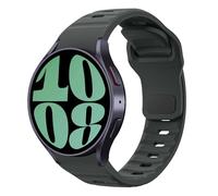 MoKo Rugged No Gap Straps Compatible with Samsung Galaxy Watch 7 FE 6 5 4 Strap 40mm 44mm/Watch 6 4 Classic 43mm 47mm 42mm 46mm/Watch 5 Pro 45mm, Silicone Replacement Sport Band Men, Space Gray
