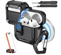 MoKo Safety Lock Case for AirPods 4 (2024), Black
