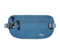 MoKo Secure Travel Money Belt, Undercover Hidden RFID Blocking Travel Wallet, Anti-Theft Passport Wallets for Men Women, Blue