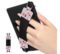 MoKo Security Hand-Strap for 6-8" eReaderFire Tablet, Kindle/Kobo/Voyaga/Lenovo/Sony Kindle E-Book Tablet, Elastic Versatile Hand Strap Lightweight Finger Grip Holder, Spring Pink