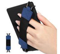 MoKo Security Hand-Strap for 6-8" Kindle eReaderFire Tablet, Kindle/Kobo/Voyaga/Lenovo/Sony Kindle E-Book Tablet, Elastic Versatile Hand Strap Lightweight Finger Grip Holder, Black Belt, Indigo