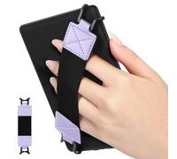 MoKo Security Hand-Strap for 6-8" Kindle eReaderFire Tablet, Kindle/Kobo/Voyaga/Lenovo/Sony Kindle E-Book Tablet, Elastic Versatile Hand Strap Lightweight Finger Grip Holder, Black Belt, Taro Purple