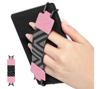 MoKo Security Hand-Strap for 6-8" Kindle eReaders Fire Tablet, Kindle/Kobo/Voyaga/Lenovo/Sony Kindle E-Book Tablet, High-elasticity Versatile Hand Strap Lightweight Finger Grip Holder, Pink