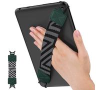 MoKo Security Hand-Strap for 9-11 Inch tablet, iPad/iPad Pro/iP-ad Air/Kindle Fire HD/Samsung, High-elasticity Versatile Hand Strap Lightweight Finger Grip Holder, Midnight Green