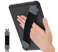 MoKo Security Hand-Strap for 9-11 Inch tablet, iPad/iPad Pro/iPad Air/Kindle Fire HD/Samsung, High-elasticity Versatile Hand Strap Lightweight Finger Grip Holder, Black Belt, Space Gray