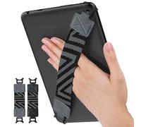 MoKo Security Hand-Strap for 9-11 Inch Tablets, iPad Pro/Air/Kindle Fire HD/Samsung, Elastic Hand Strap, 2 Pack, Black & Space Gray