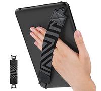 MoKo Security Hand-Strap for 9-11 Inch tablet, iPad/iPad Pro/iPad Air/Kindle Fire HD/Samsung, High-elasticity Versatile Hand Strap Lightweight Finger Grip Holder, Black