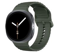 MoKo Silicone Band Compatible with Samsung Galaxy Watch 8 Band 40mm 44mm/Galaxy Watch 8 Classic 46mm, Quick Release Sport Strap Wristband for Women Men, Army Green