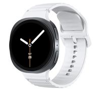 MoKo Silicone Band Compatible with Samsung Galaxy Watch 8 Band 40mm 44mm/Galaxy Watch 8 Classic 46mm, Quick Release Sport Strap Wristband for Women Men, White