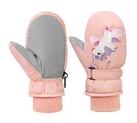 MoKo Ski Gloves for Kids, Toddlers Winter Mittens, 2-4 Years