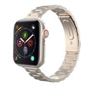 MoKo Slim Metal Band Compatible with Apple Watch Series 10 42mm, 9/8/7 41mm, SE2/SE/6/5/4 40mm, 3/2/1 38mm, Stainless Steel Thin Band Replacement Strap iWatch Wristband for Women, Starlight