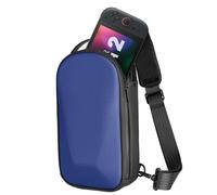MoKo Sling Crossbody Bag for Nintendo Switch 2 (2025)/Steam Deck/ROG Ally Series, Hard EVA Backpack Travel Carrying Case with Thickened Lining, 8 Game Slots for Switch 2 Console & Accessories, Blue