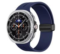 MoKo Smartwatch Band Compatible with Samsung Galaxy Watch 8, Silicone Band for Galaxy Watch 8 Classic, Soft Sport Quick Release Magnetic Breathable Strap for Men Women, Midnight Blue