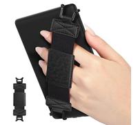 MoKo Soft Hand Strap for 6-8" eReaders Fire Tablet, Kindle/Kobo/Voyaga/Lenovo/Sony E-Book Tablet, Black High-Elasticity Versatile Hand Strap Lightweight Finger Grip Holder, Black Crosshair