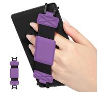 MoKo Soft Hand Strap for 6-8" Kindle eReaders Fire Tablet Kindle/Kobo/Voyaga/Lenovo/Sony Kindle E-Book Tablet, Black High-Elasticity Versatile Hand Strap Lightweight Finger Grip Holder, R83 Purple