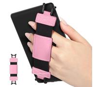 MoKo Soft Hand Strap for 6-8" Kindle eReaders Fire Tablet Kindle/Kobo/Voyaga/Sony Kindle E-Book Tablet, Black High-Elasticity Versatile Hand Strap Lightweight Finger Grip Holder, Pink